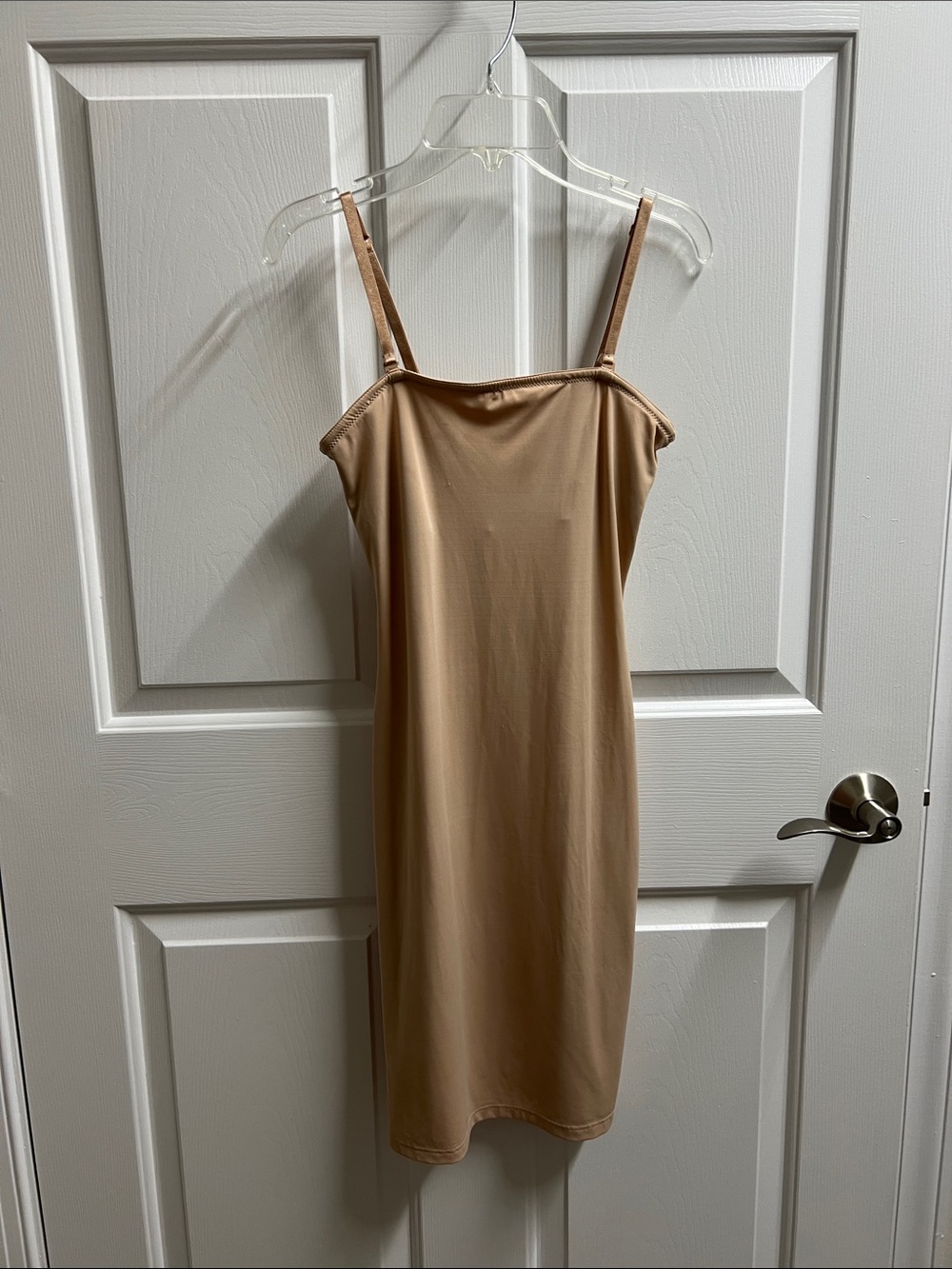 vassarette Nude Slim Slip Shapewear remove able Straps large L NWOT
